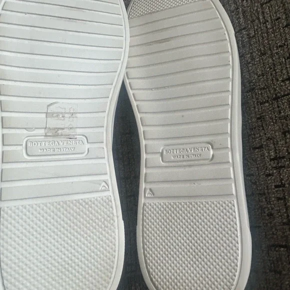 Bottega Veneta Light Blue and White Low-Top  Sneakers - Picture 7 of 9